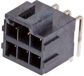 172316-1316, Headers &amp; Wire Housings ULTRAFIT 3.5MM 16CKT HDR R/A D/R BLK 30AU