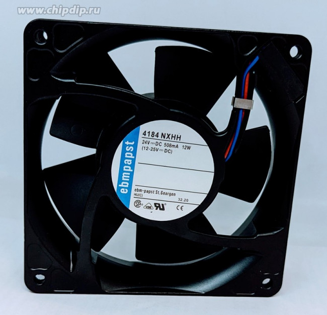 Вентилятор Ebmpapst 4184 NXHH 24V 0.508A 12W 120x38 2pin клемма