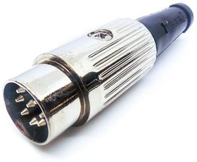 610-0800, Circular DIN Connectors PLUG NICKEL 8 PIN