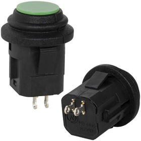 SB570-G IP65 on-off ф14mm, Кнопочный переключатель SB570-G, IP65, ON-OFF, 2P, D-14 мм, 3 A, 250 В, 50 мОм,зеленый