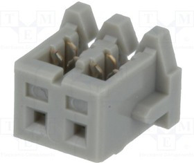 02KR-6H-P, Вилка, IDC, "мама", KR, 2мм, PIN: 2, на провод, 100В, 1А, Конф: 1x2