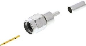 R124072220W, RF Connectors / Coaxial Connectors SMAB(M) STG FX