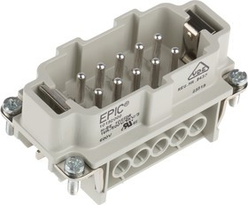 10192000, Heavy Duty Power Connector Module, 16A, Male, H-BE Series, 10 Contacts