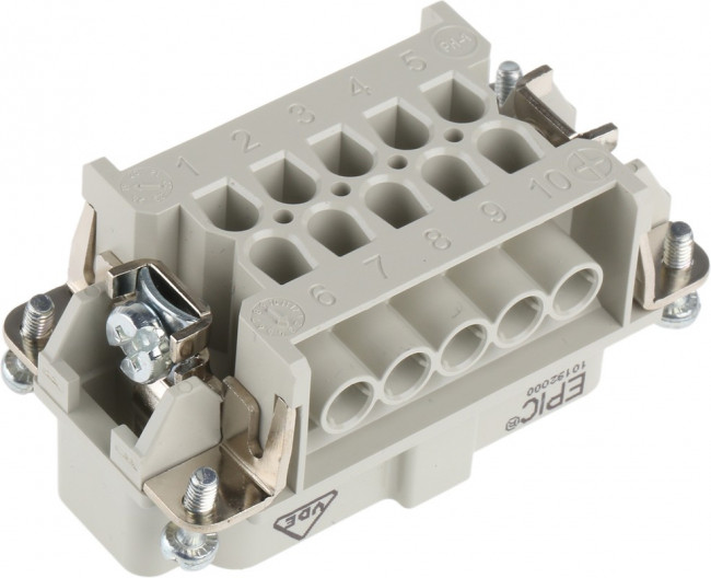 10192000, Heavy Duty Power Connector Module, 16A, Male, H-BE Series, 10 Contacts