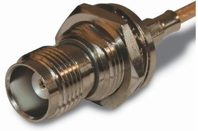 122210, RF Connectors / Coaxial Connectors TNC BULKHEAD ISOL JACK RG174 50 OHM TF