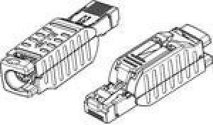 2383216-2, Connector RJ-45 8 Position Straight Cable Mount Cat 5e 2383216-2, Connector RJ-45 8 Position Straight Cable Mount Cat 5e