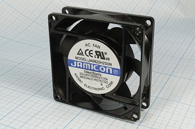 Вентилятор 80x80x25, напряжение 220В, ток 0,05А, выводы 2T, подшипник скольжения, JA0825H2S0N-T JAMI