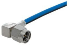 16_SMA-50-2-56/199_NE, RF Connector, SMA, Stainless Steel, Plug, Right Angle, 50Ohm, Solder Terminal, Crimp Terminal