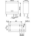 RP2.52.9.012.00, Реле 2 пер. 12VDC, 5A/ 250VAC RP2.52.9.012.00, Реле 2 пер. 12VDC, 5A/ 250VAC