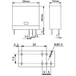 RP2.52.9.012.00, Реле 2 пер. 12VDC, 5A/ 250VAC RP2.52.9.012.00, Реле 2 пер. 12VDC, 5A/ 250VAC
