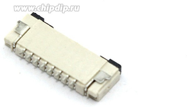 Разъем FPC Flip-Lock 1010-8RLGF 8 pin высота 1мм шаг 1мм