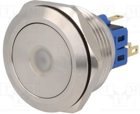 V28-11D-12B-S, Переключатель: антивандальный, Пол: 2, SPDT, 3A/220ВAC, 5A/24ВDC