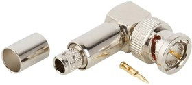 112540, RF Connectors / Coaxial Connectors BNC R/A CRIMP PLUG RG6 75 OHM