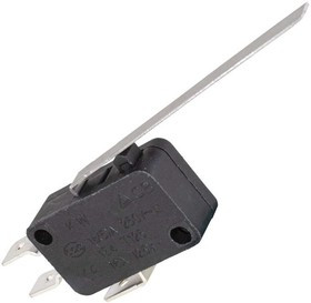 KW7-23, Микропереключатель с удлиненным рычагом , 15.9х10.3х27.8 мм, ON-(ON), SPDT 3P, 250 В, 5 А, 30 мОм, -25...+85 °C