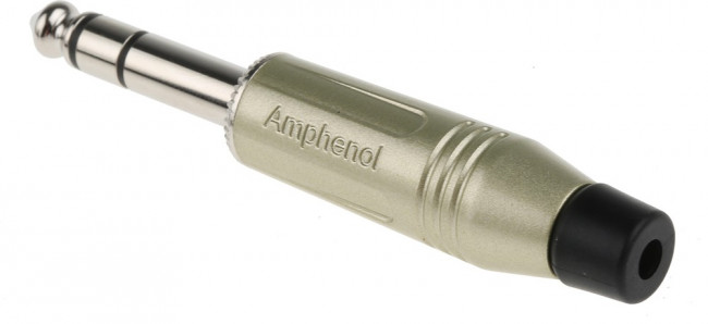 ACPS-GN, Jack Plug, Straight, 6.35 mm, 3 Poles ACPS-GN, Jack Plug, Straight, 6.35 mm, 3 Poles