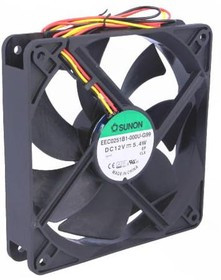 EEC0251B1-000U-G99, Вентилятор осевой, 12В DC, 120x120x25мм, подшипник качения, 183,83куб.м/ч, 44,5дБА