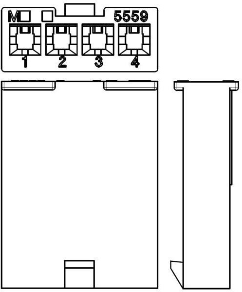 39-01-4047, Корпус разъема, Mini-Fit Jr. 5559, Штекер, 4 вывод(-ов), 4.2 мм