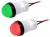 PML50SRGFVW, LED Panel Mount Indicators 520mcd 1370mcd Semi Dome Red Green Flex