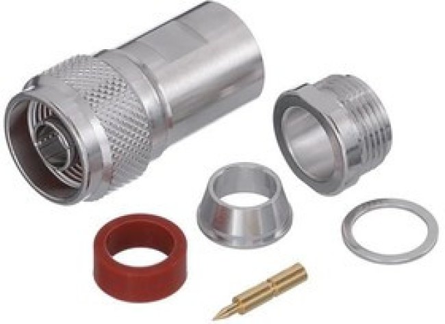 R161018000, RF Connectors / Coaxial Connectors N / STRAIGHT PLUG CLAMP TYPE CABLE 10+11/50+75