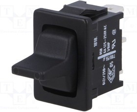 1818.1102, Переключатель: тумблер, Пол: 3, SP3T, ON-OFF-ON, 6A/250ВAC