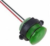 CNX722C500FVW, LED Panel Mount Indicators 22MM GREEN FLEXVOLT WIRE LEADS