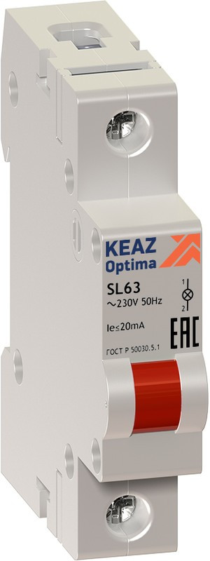 Лампа сигнальная OptiDin SL63 Y 24AC/DC УХЛ3 КЭАЗ 138613