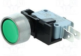 C0911KBAAL, Pushbutton Switches C0911KB T0186 SHROUD GRN 3 BUTTON ASSMBLD