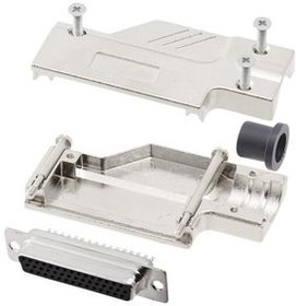 6355-0100-13, DB-44 Socket HD D-Sub Connector Kit, Zinc Backshell
