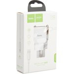 Блок питания (сетевой адаптер) HOCO C59A со встроенным кабелем Lightning и двумя дополнительными USB