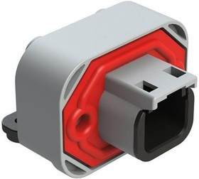 ATM13-2P-BM01, Automotive Connectors RA Flng Mnt PCB Rcpt 2POS Gry Gld Cont