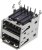 UE27-AS54-130, STACKED USB CONN, 2.0 TYPE A, R/A, 8POS UE27-AS54-130, STACKED USB CONN, 2.0 TYPE A, R/A, 8POS