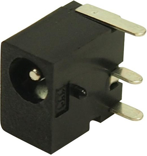 FC68145, Гнездо, питания DC, "папа", 3,5/1,3мм, THT, 1А, 12ВDC, угловой 90°