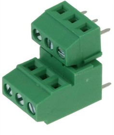 DG381A-3.81- 06P-14-00A(H), (зелёный 2*3), Винтовой клеммный блок c рельефной обоймой, 6 контактов. Серия DG381A-3.81