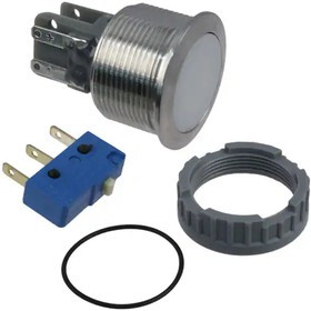 1241.8485, Pushbutton Switches 0.1A, 30 VDC, 22mm BRIGHT GREEN 1 POLE