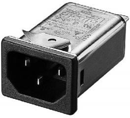 15GENG3E, AC Power Entry Modules IEC Connector Filter, High Performance, Snap-In, Single, 250VAC, 15A, N/A-Lug