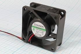 Вентилятор 12В, магнитно-левитационный подшипник, 5600об/мин; №ВН406 вент 60x60x25\ 12В\0,22А\2L\ML\ PMD1206PTV3-A U.GN