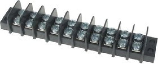 38760-0110, Клеммная колодка с перегородкой в панель, 2 ряда, 10 вывод(-ов), 22 AWG, 14 AWG, 9.53 мм, 15 А