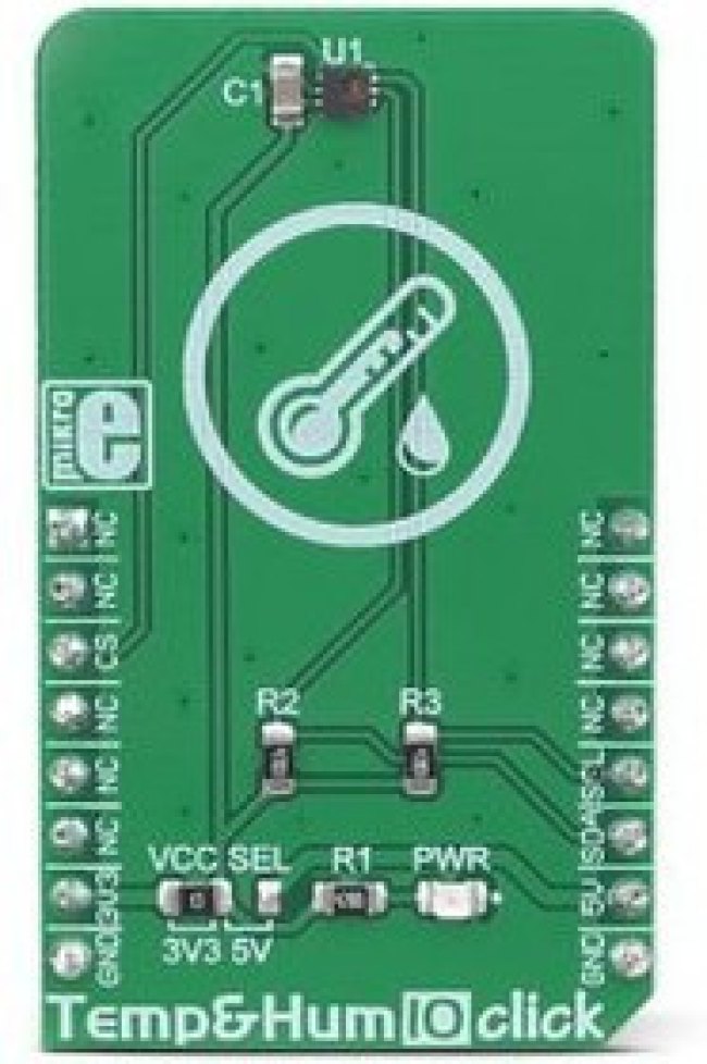 MIKROE-3342, Temp&Hum 10 Click Temperature & Humidity Sensor for BPS230