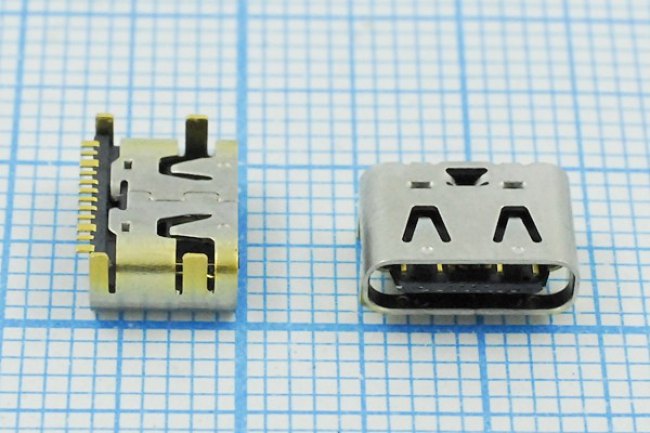Разъем USB розетка, тип C 3.1, контакты на плату, угловой, USB3.1TYPE-C 10PF-074 Разъем USB розетка, тип C 3.1, контакты на плату, угловой, USB3.1TYPE-C 10PF-074