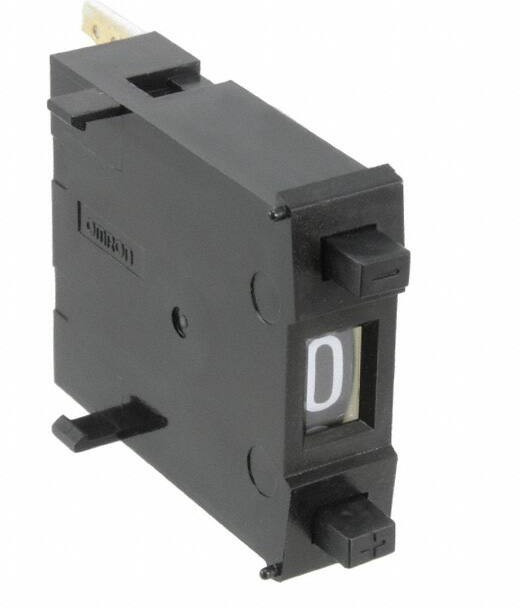 A7PS-206-1, Thumbwheel Switches &amp; Pushwheel Switches Snap-in Black