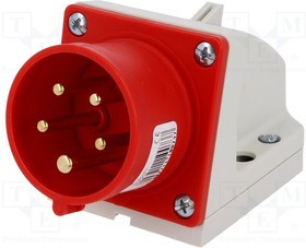 515-6, Разъем: питания AC, трехфазный, гнездо, "папа", 16А, 400ВAC, IP44