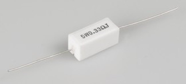 SQP500JB-0R33, Res Wirewound 0.33 Ohm 5% 5W ±300ppm/°C Cement AXL Bulk