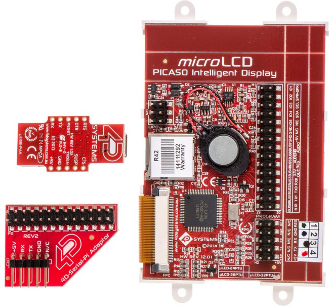 SK-32PTU-PI, PICASO 4DGL Starter Kit with 3.2in Resistive Touch Screen