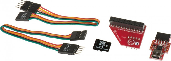 SK-32PTU-PI, PICASO 4DGL Starter Kit with 3.2in Resistive Touch Screen