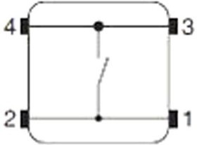 B3F-5051, Микропереключатель, 1, SPST-NO, 0,05A/24ВDC, THT, 1,27Н, 12x12мм