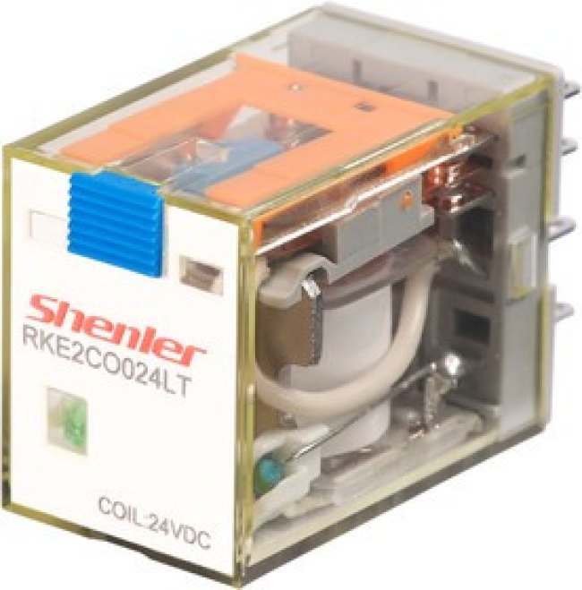 Реле RKE2CO024LT, 2CO, 7A(250VAC/30VDC), 24VDC, мех. индикация, тест-кнопка с блокировкой, LED Реле RKE2CO024LT, 2CO, 7A(250VAC/30VDC), 24VDC, мех. индикация, тест-кнопка с блокировкой, LED