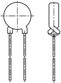B59960C0120A070, Термистор с ПТК, 5.6Ом, THT, 80В, -25% до +25%, B59960 серия
