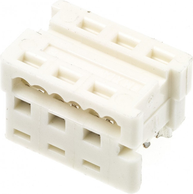 90327-0357, 6-Way IDC Connector Socket for Cable Mount, 2-Row