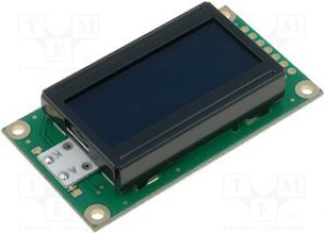 RC0802A-TIY-ESV, Дисплей: LCD, алфавитно-цифровой, FSTN Negative, 8x2, черный, LED