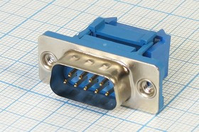 Разъем D-SUB вилка, контакты 9P, обжимной шлейф, DI-9M